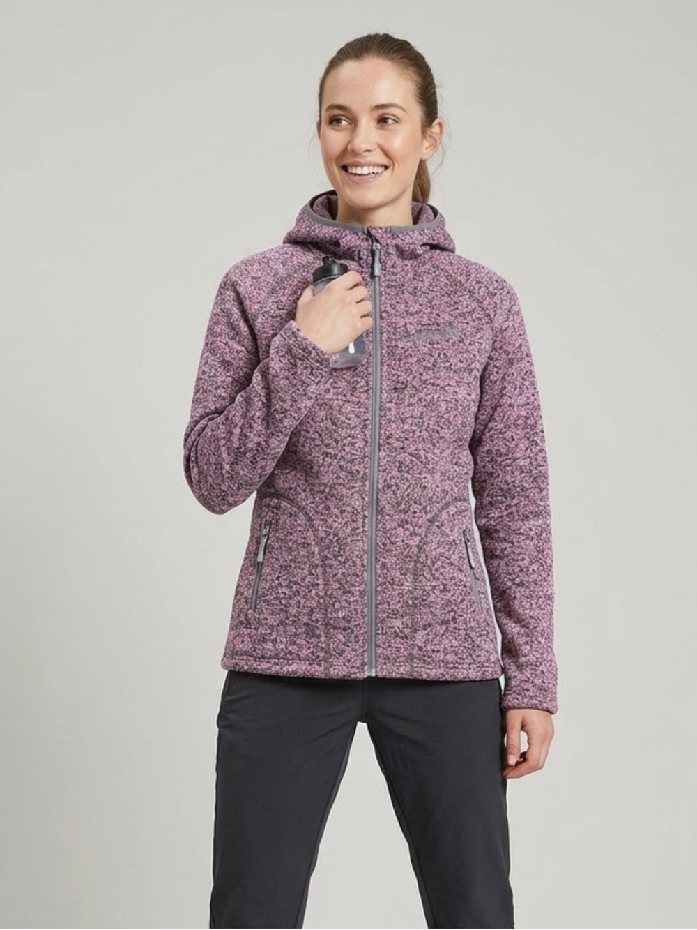 Mountain Warehouse Lightweight Full Zip Fleece Outdoor Hoodie - Size 4 Like New